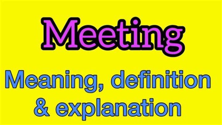 What does meeting person mean?