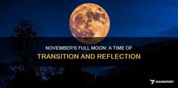 What does November full moon mean?