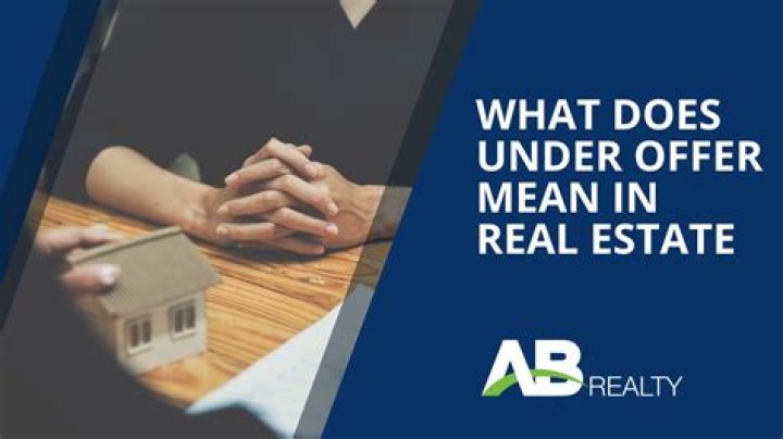 What does offer mean in real estate?