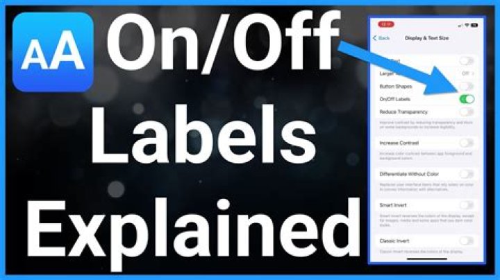 What does on off labels mean on iPhone?