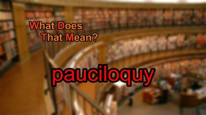 What does Pauciloquy mean?