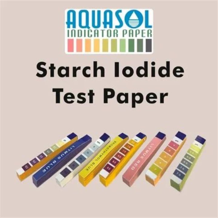 What does starch iodide paper test for?