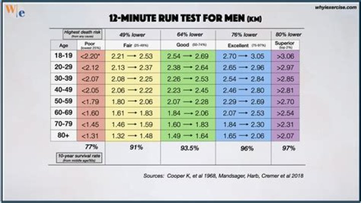 What does the 1 mile run test measures?
