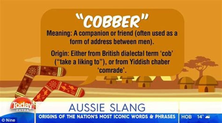 What does the Australian word cobber mean?