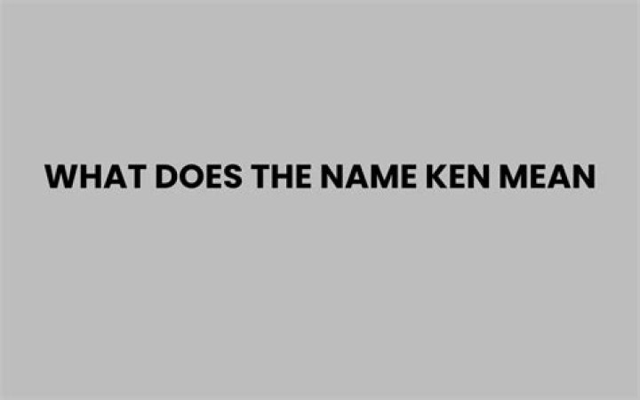 What does the name Ken mean in Japanese?