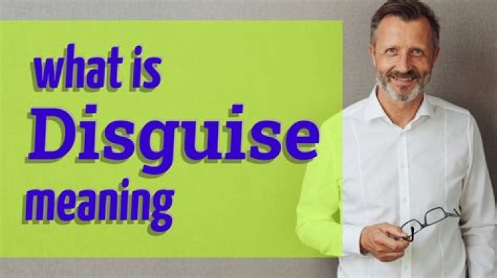 What does the word disguise mean?