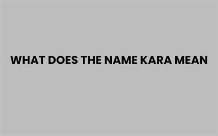 What does the word Kara mean?