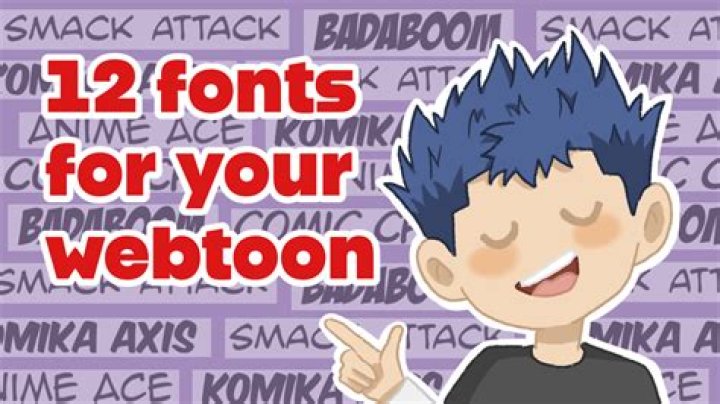 What font is used in Webtoons?