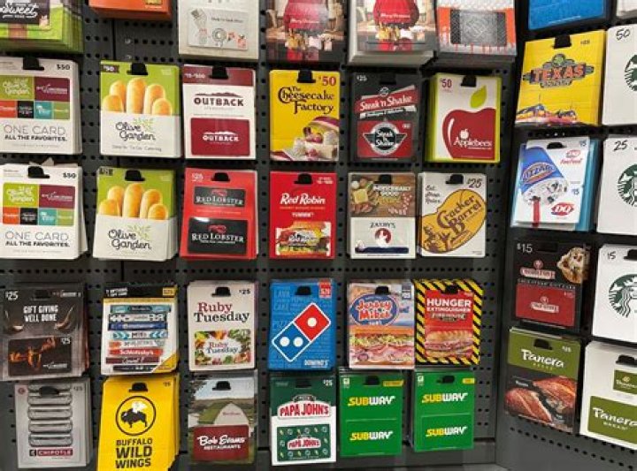 What food places have E gift cards?