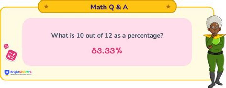 What fraction is 10 out of 12?