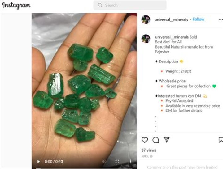 What gems are found in Afghanistan?