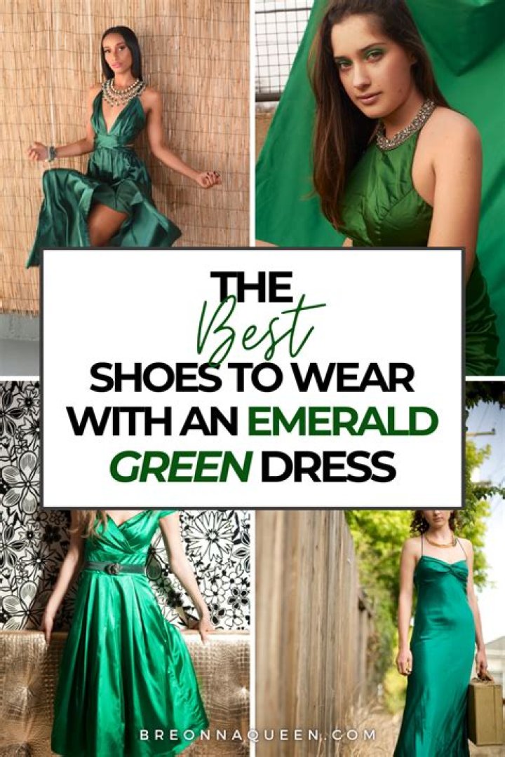 What goes well with emerald green dress?