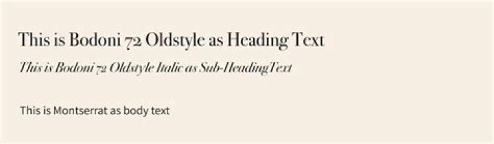 What goes with Bodoni?