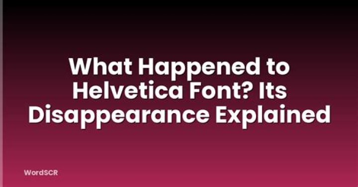 What happened to Helvetica?