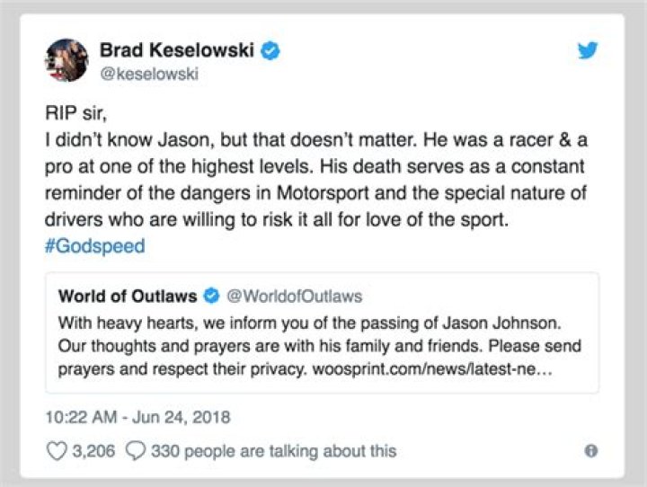 What happened to Jason Johnson World of Outlaws?