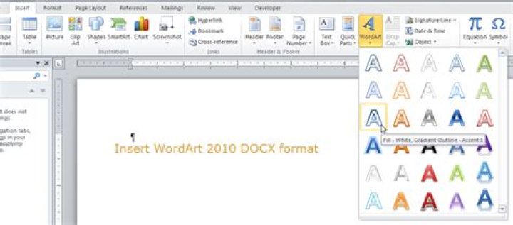 What happened to WordArt in Word 2010?