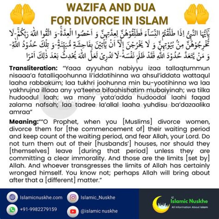 What happens after divorce in Islam?