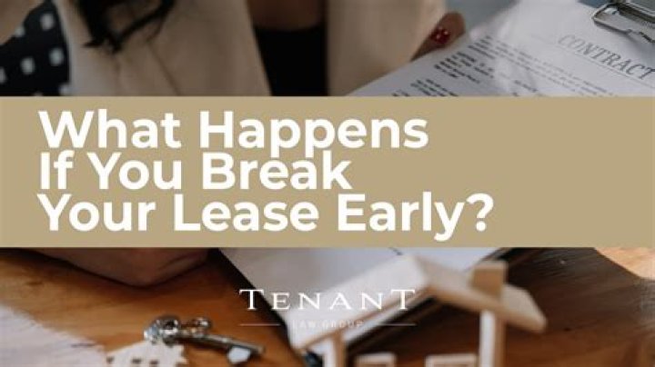 What happens if you break your lease a month early?