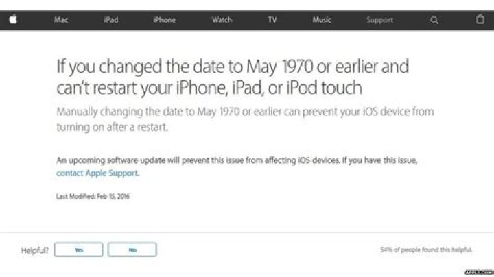 What happens if you set your iPhone to 1970?