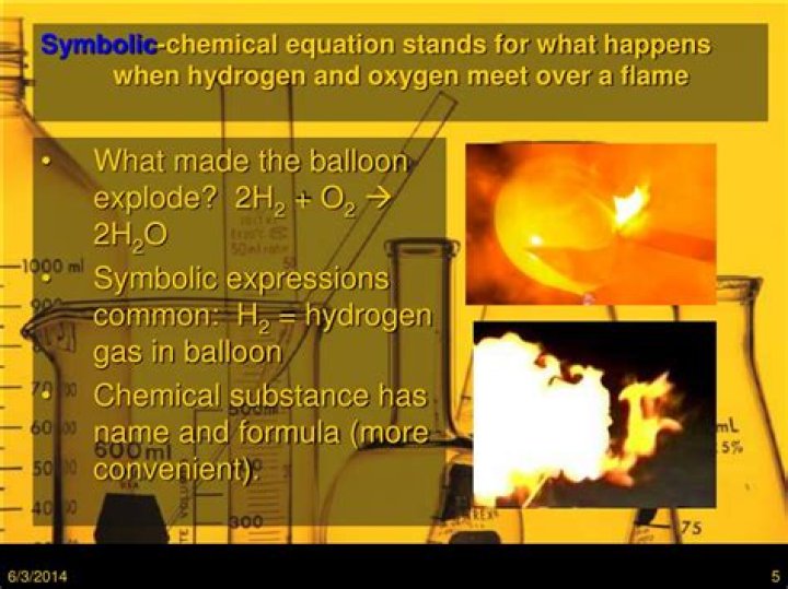 What happens when hydrogen and oxygen?