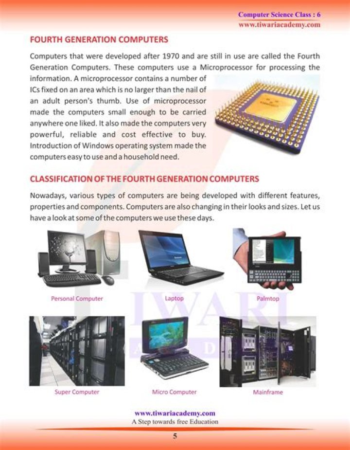 What is 6th class computer?