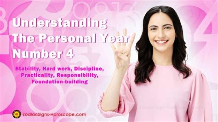 What is a 4 Personal year?
