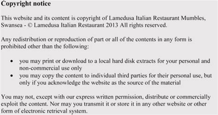 What is a copyright notice?