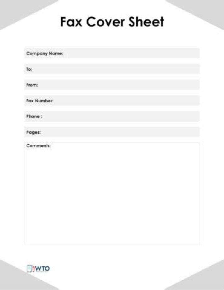 What is a cover page for a fax?