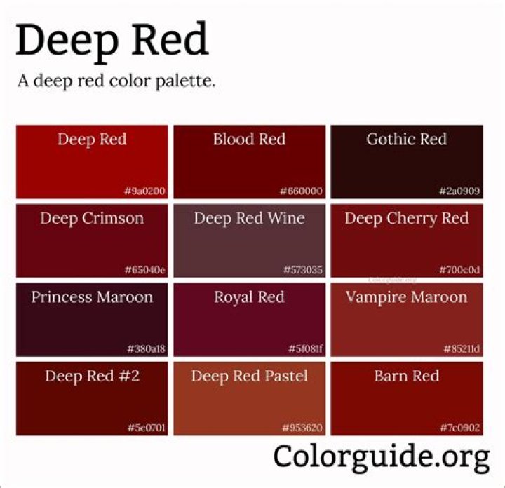 What is a deep red color?