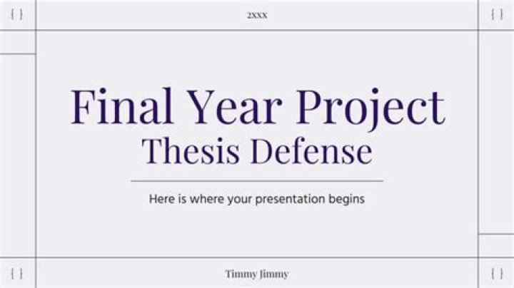 What is a final year thesis?