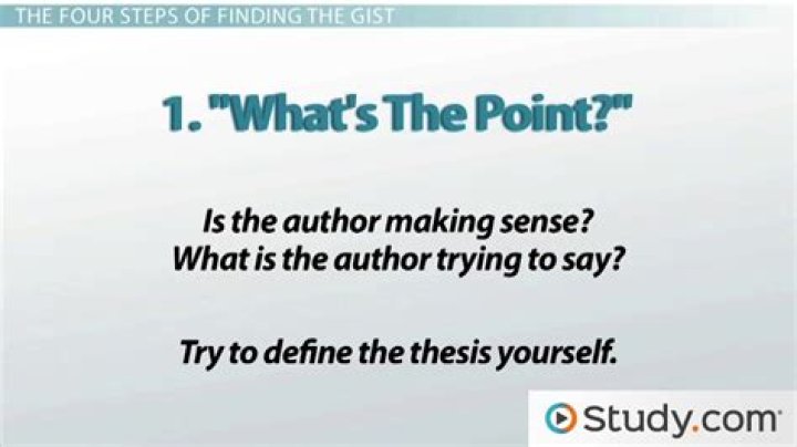 What is a gist of a paper?