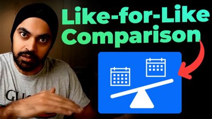 What is a like for like comparison?