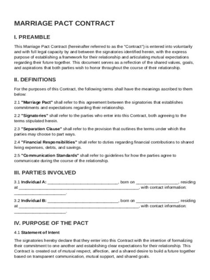 What is a marriage pact?