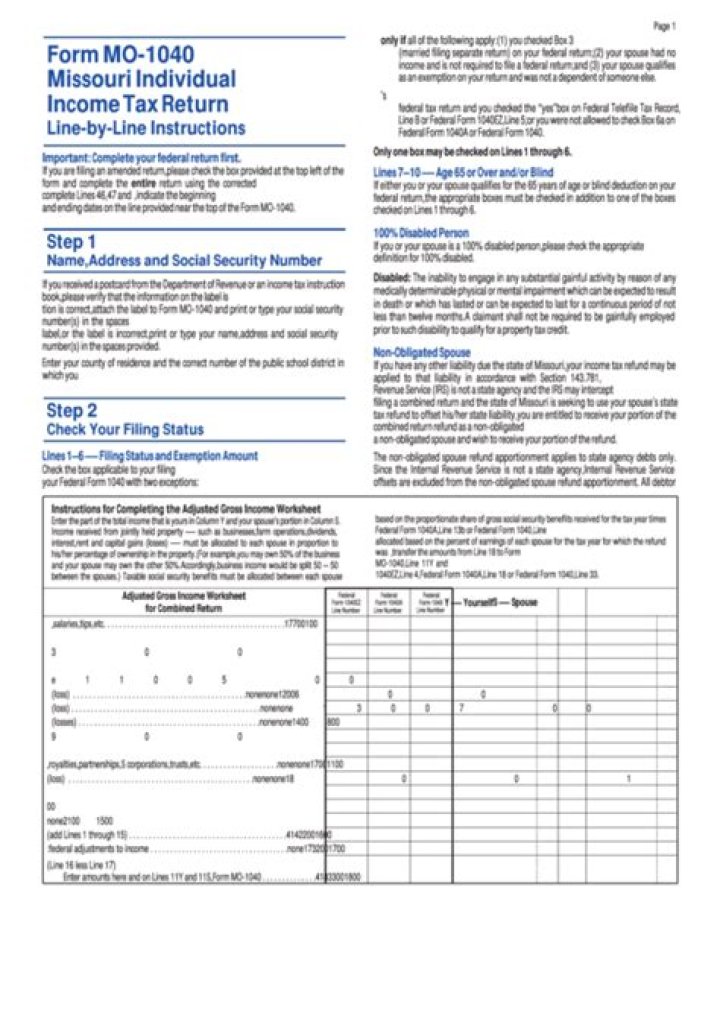 What is a mo 1040 form?
