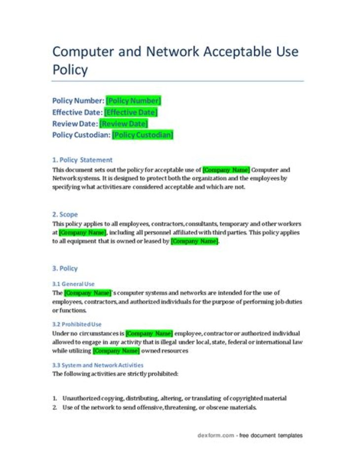 What is a network acceptable use policy?