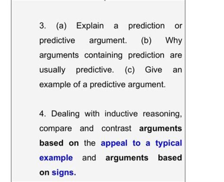 What is a predictive argument?