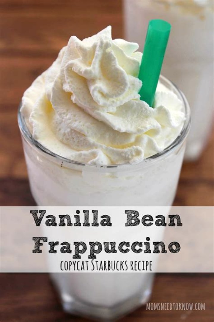 What is a vanilla bean frappuccino with coffee called?