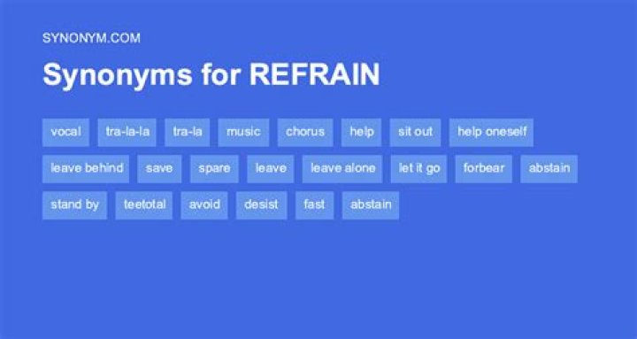 What is a word for refrain from?