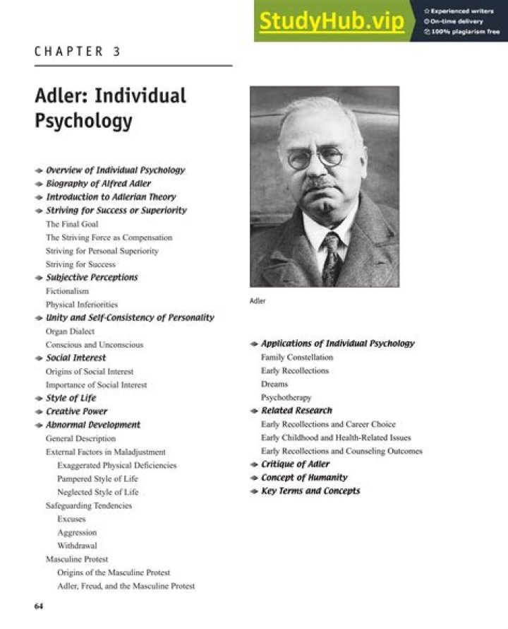 What is Adler's theory of social interest?