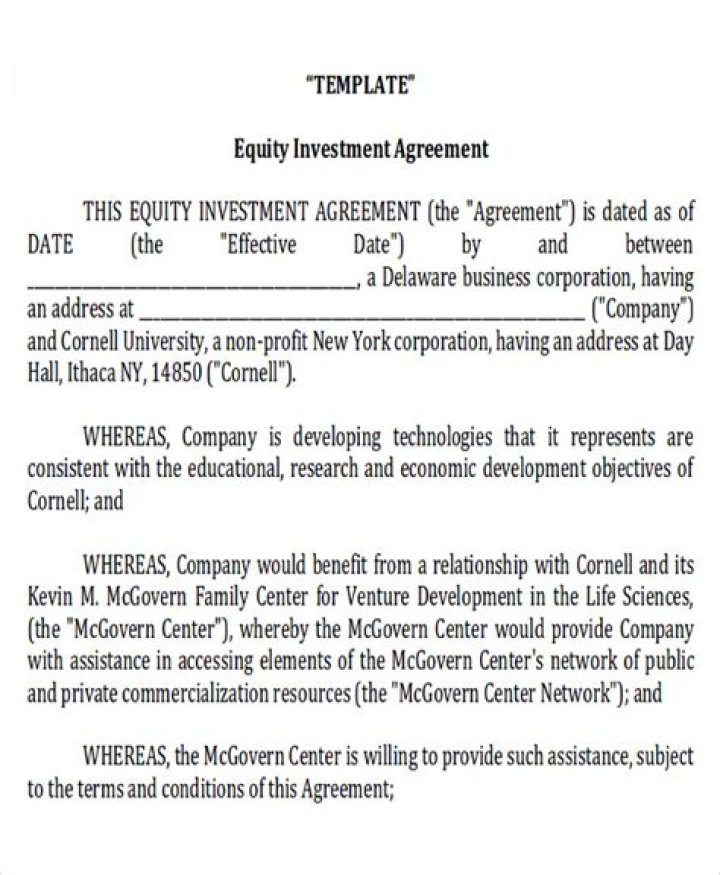 What is an equity contract?