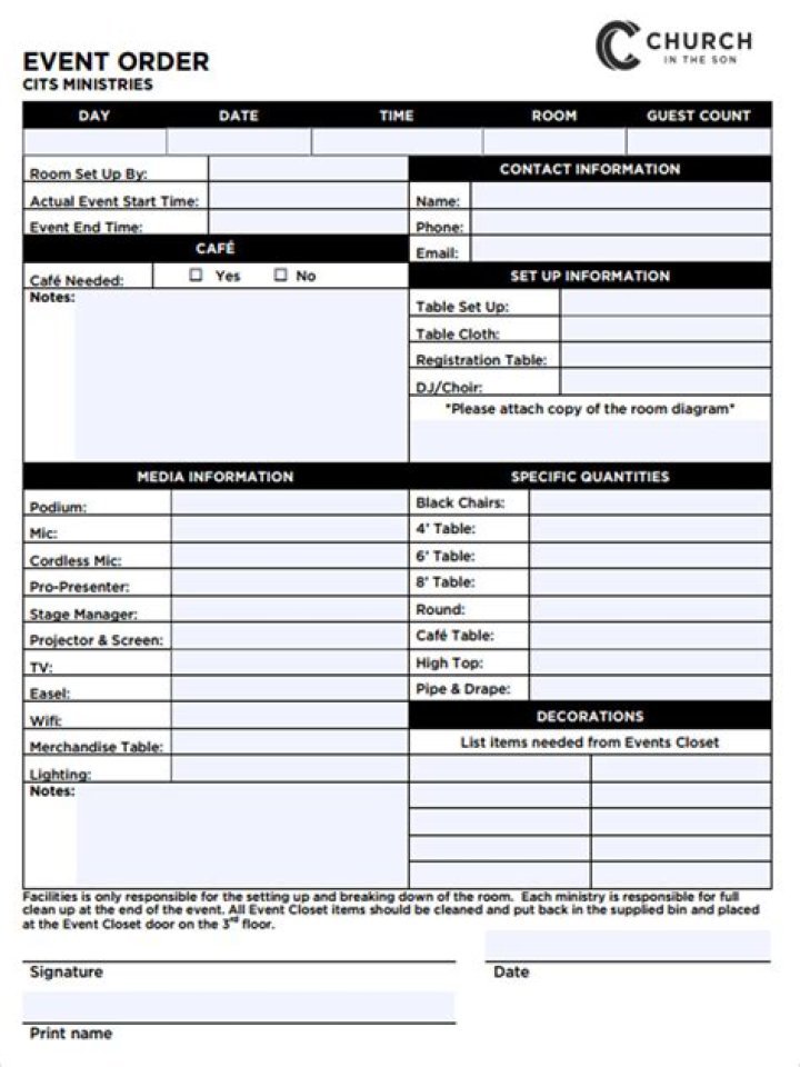 What is an event order?