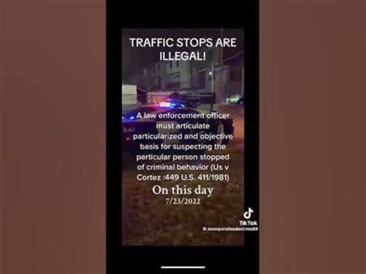 What is an illegal traffic stop?