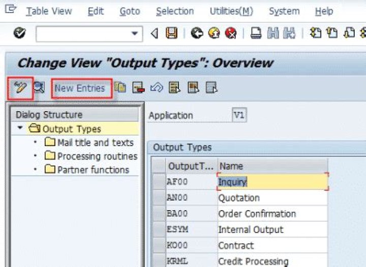 What is an output type in SAP?