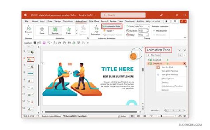 What is animation sequence in PowerPoint?