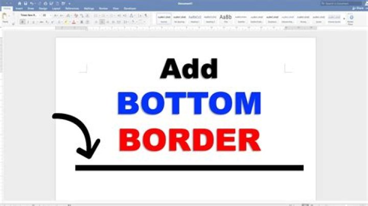What is bottom border?