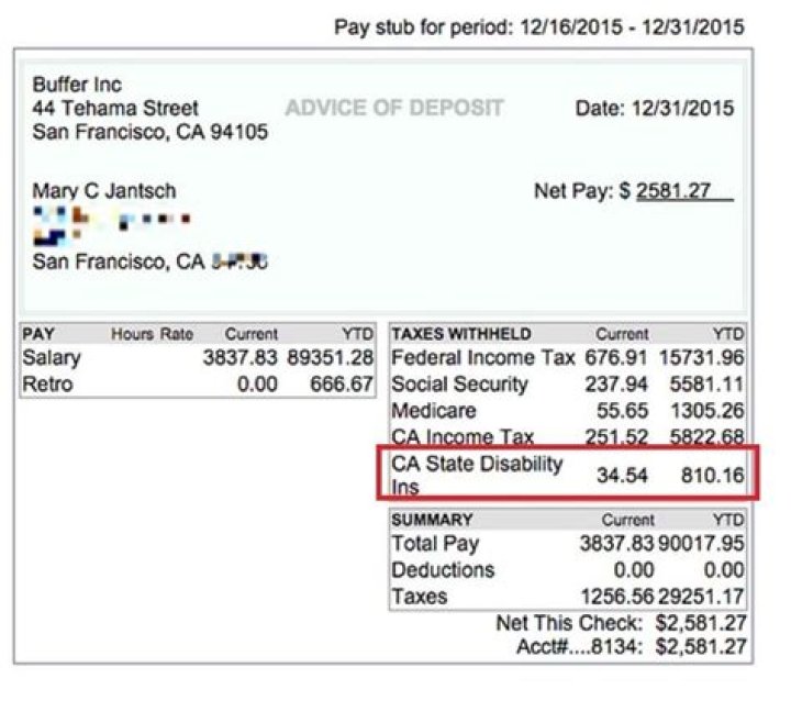 What is California SDI on my paycheck?