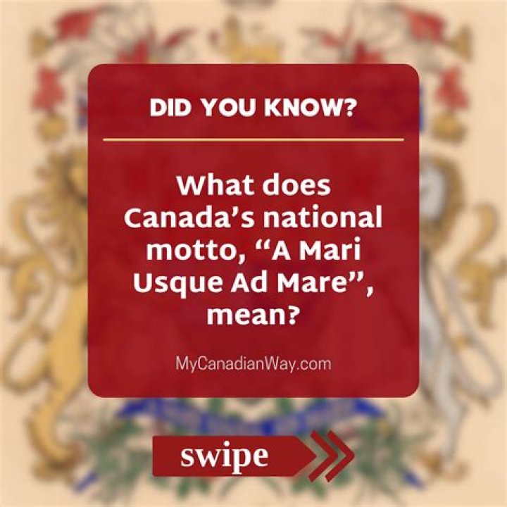 What is Canada's motto in English?
