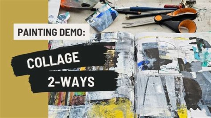 What is collage technique in drawing?