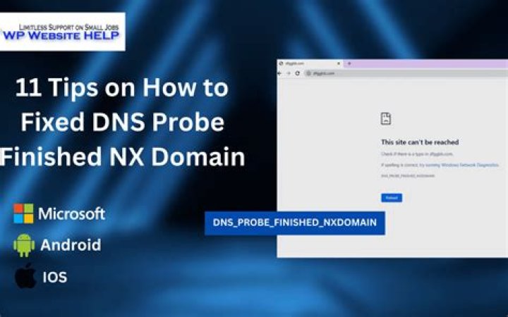 What is DNS probe finished Nxdomain in Mobile?
