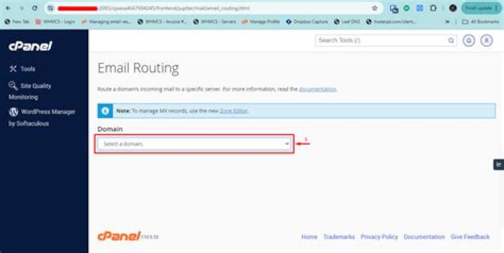What is email routing in cPanel?